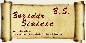 Božidar Simičić vizit kartica